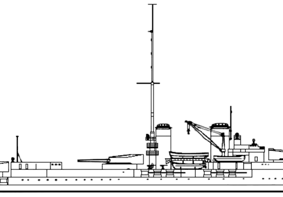 Боевой корабль NMF Normandie 1915 [Battleship] - чертежи, габариты, рисунки